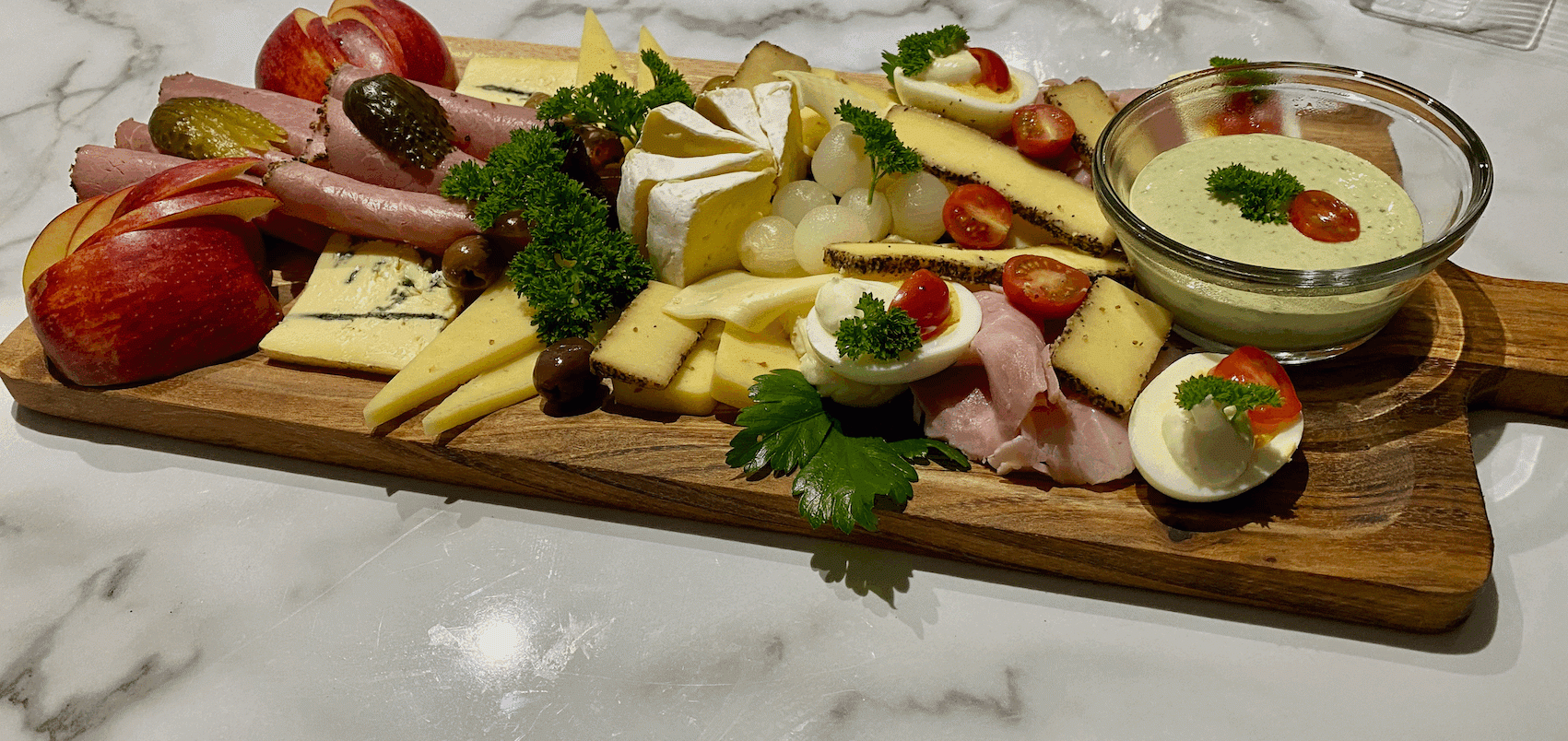 NZ Coromandel Fantail Hill BB Käse Wurstplatte