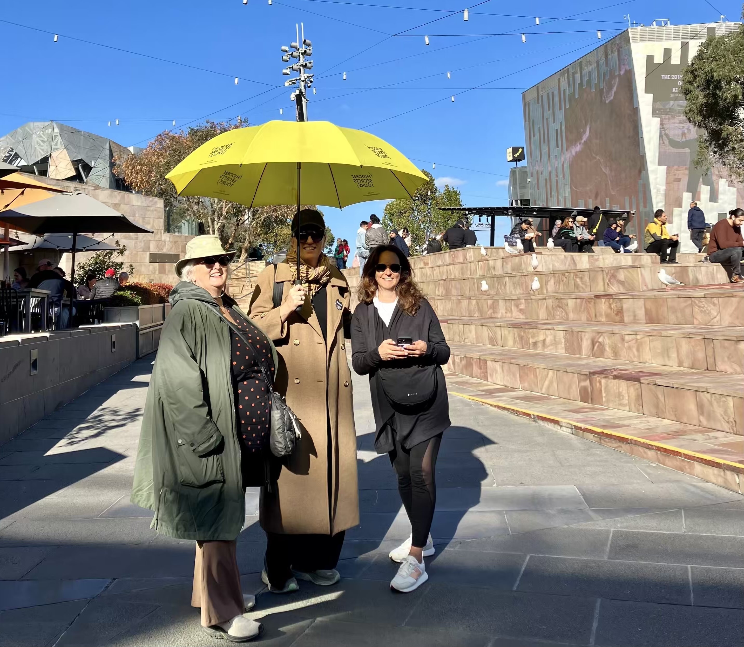 AU Melbourne Hidden Secret Tours Yellow umbrella by Travel Essence