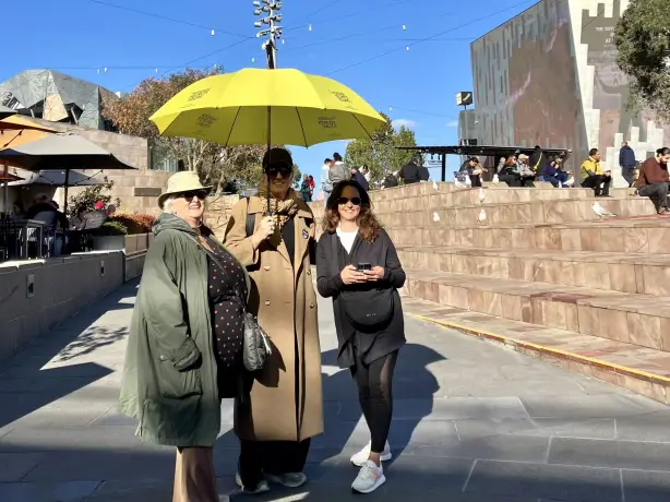 AU Melbourne Hidden Secret Tours Yellow umbrella by Travel Essence