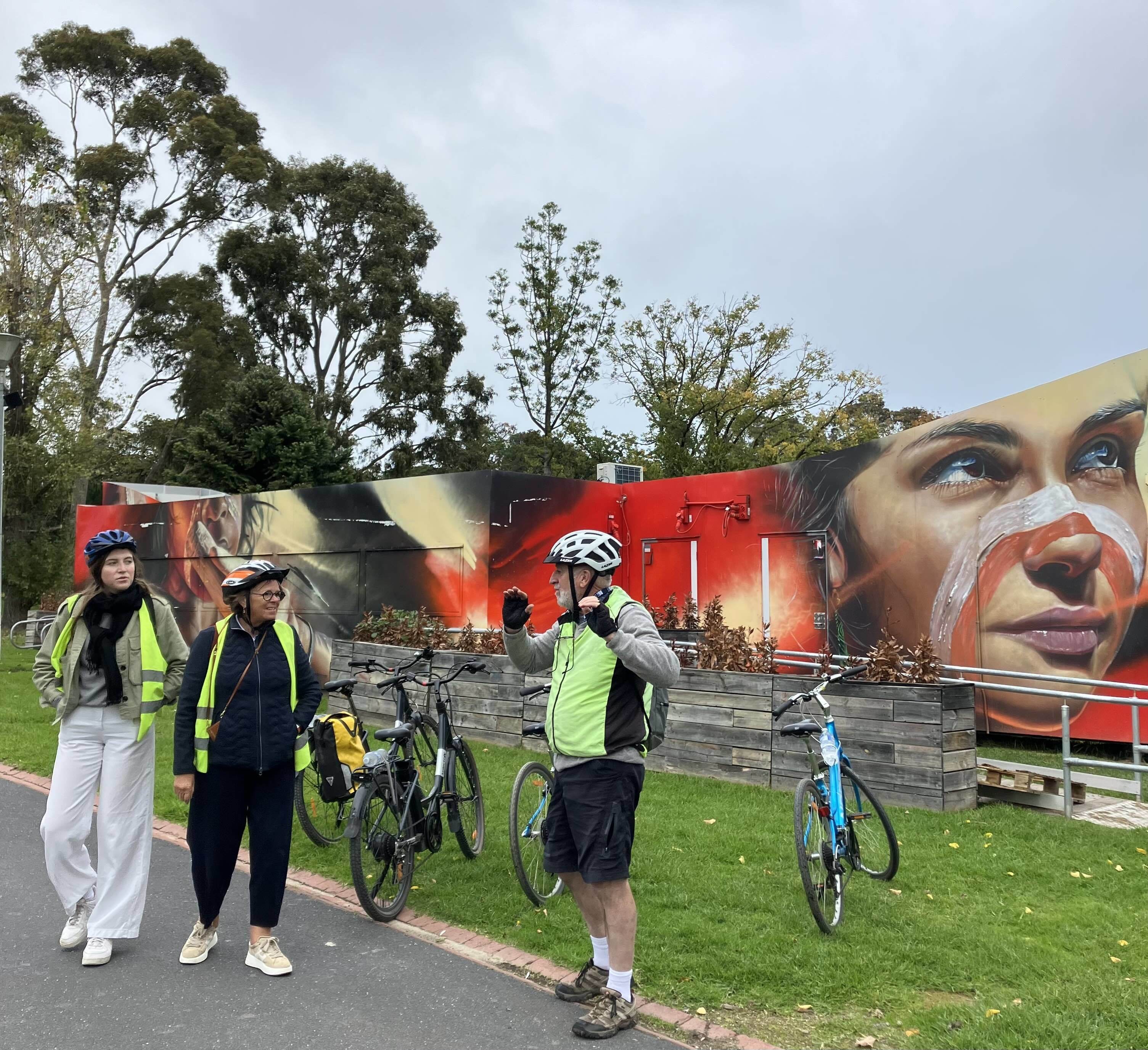 AU Melbourne by Bike Aboriginal Street Art Travel Essence