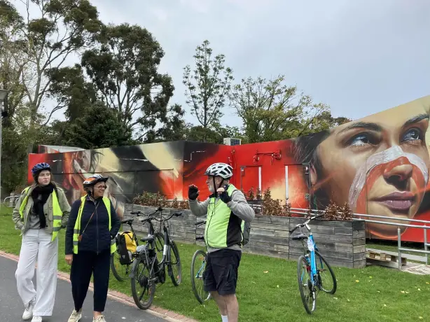 AU Melbourne by Bike Aboriginal Street Art Travel Essence