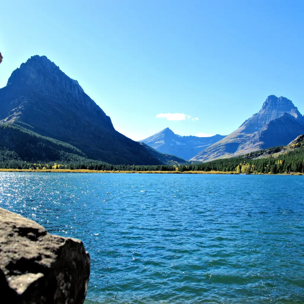 CA Alberta waterton lakes National Park moutain and lake