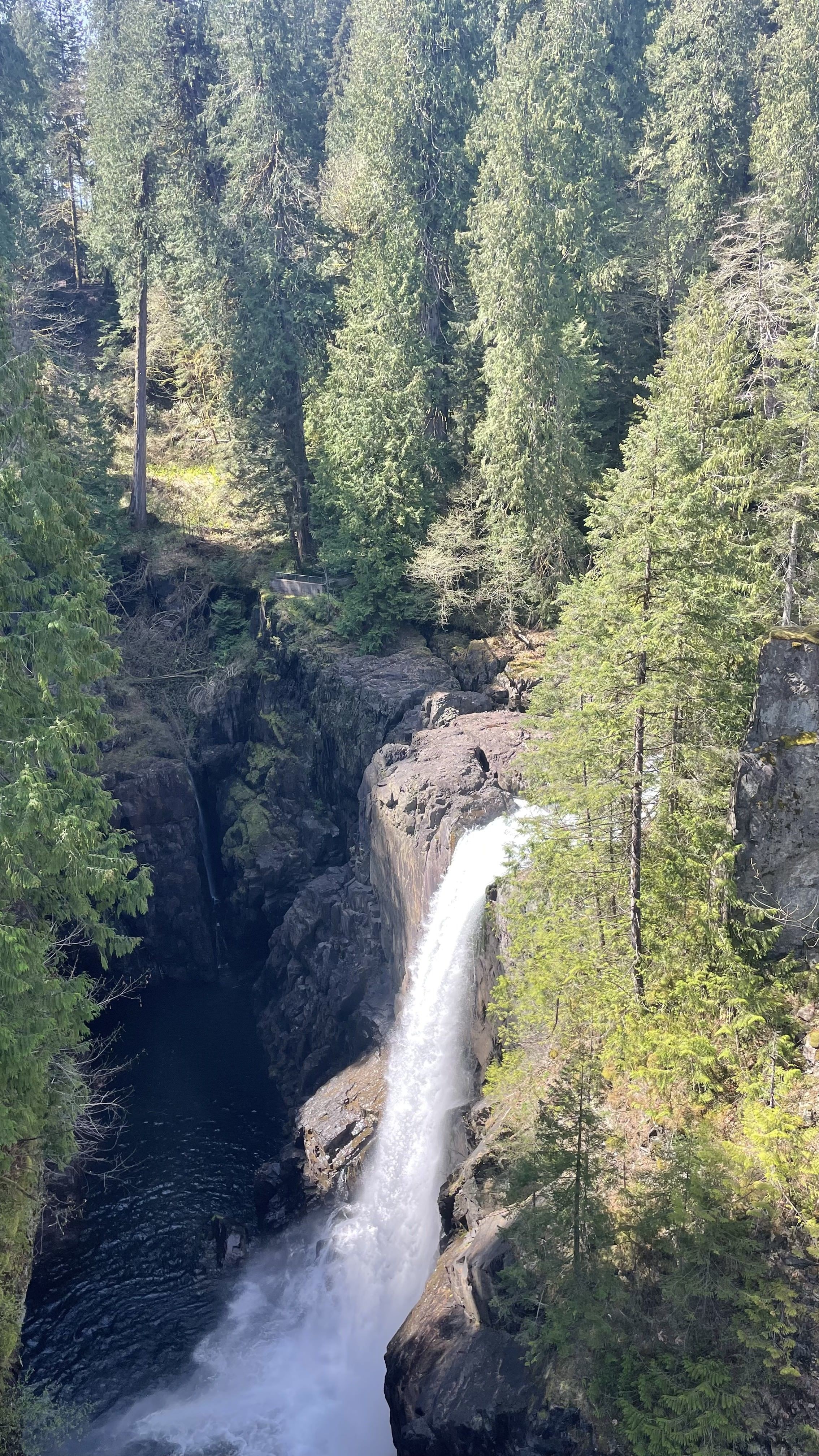 CA British Columbia Cambell River waterfall