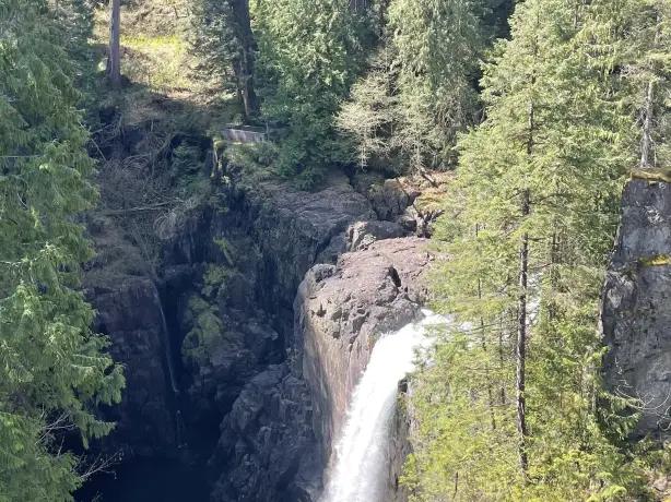 CA British Columbia Cambell River waterfall