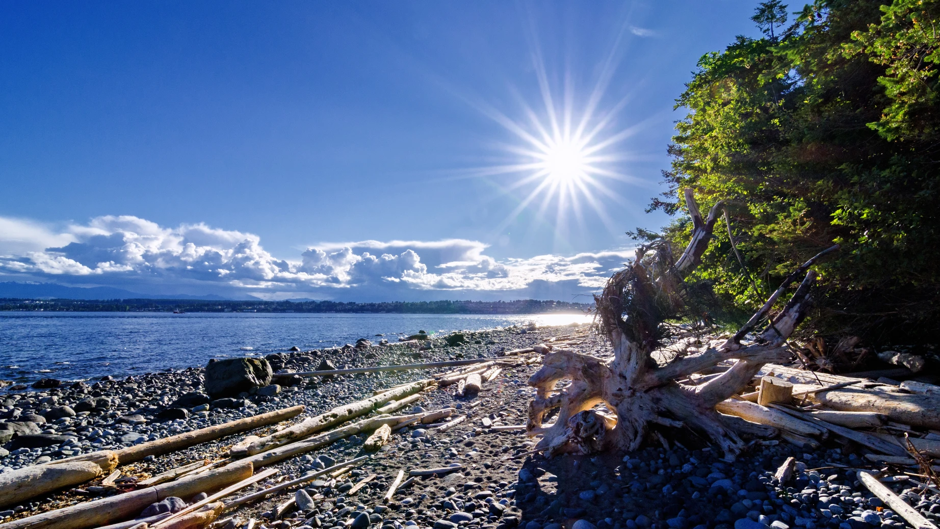 Kanada British Columbia Quadra Island Sonne