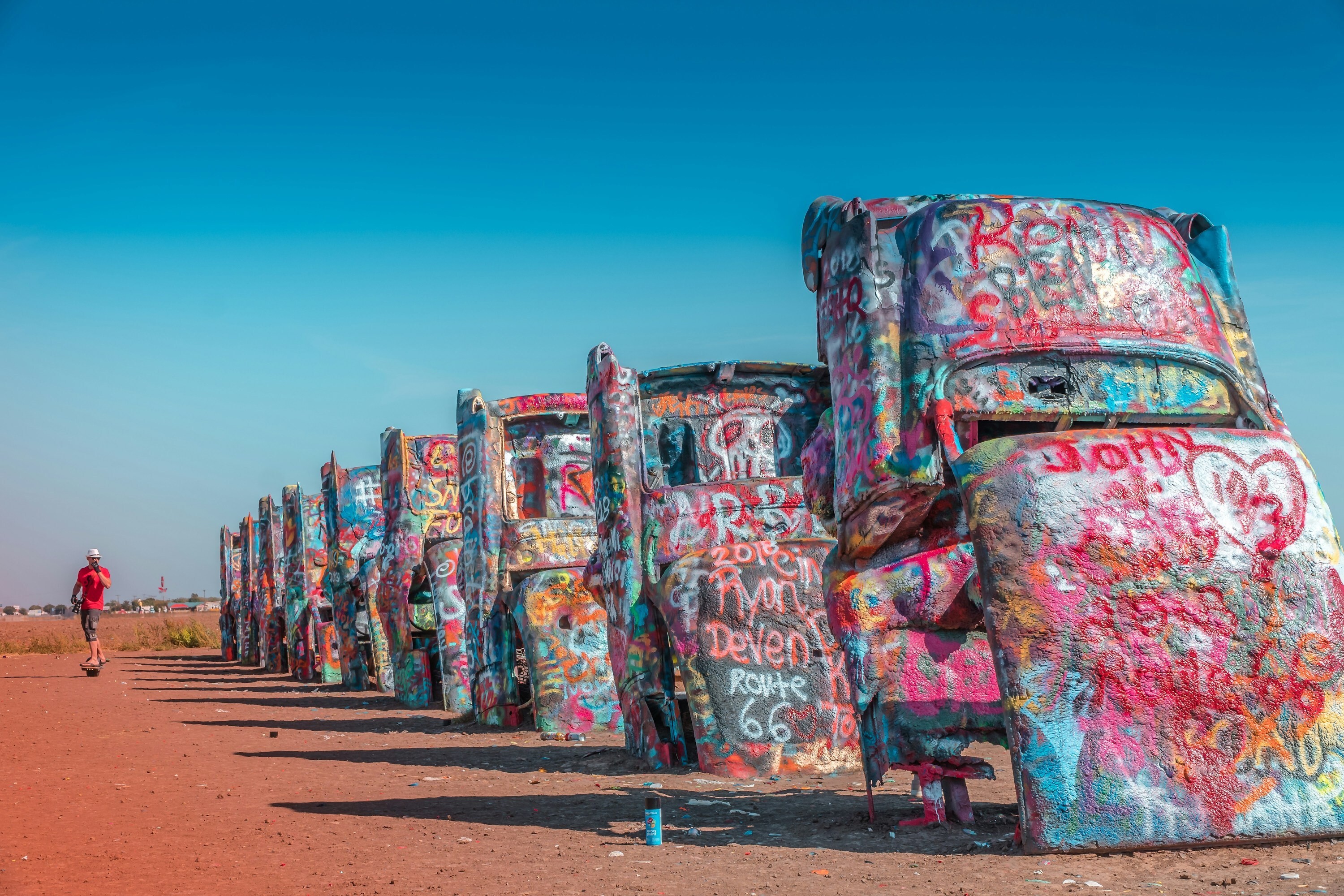 Route 66 USA Texas Amarillo Cadillac Ranch