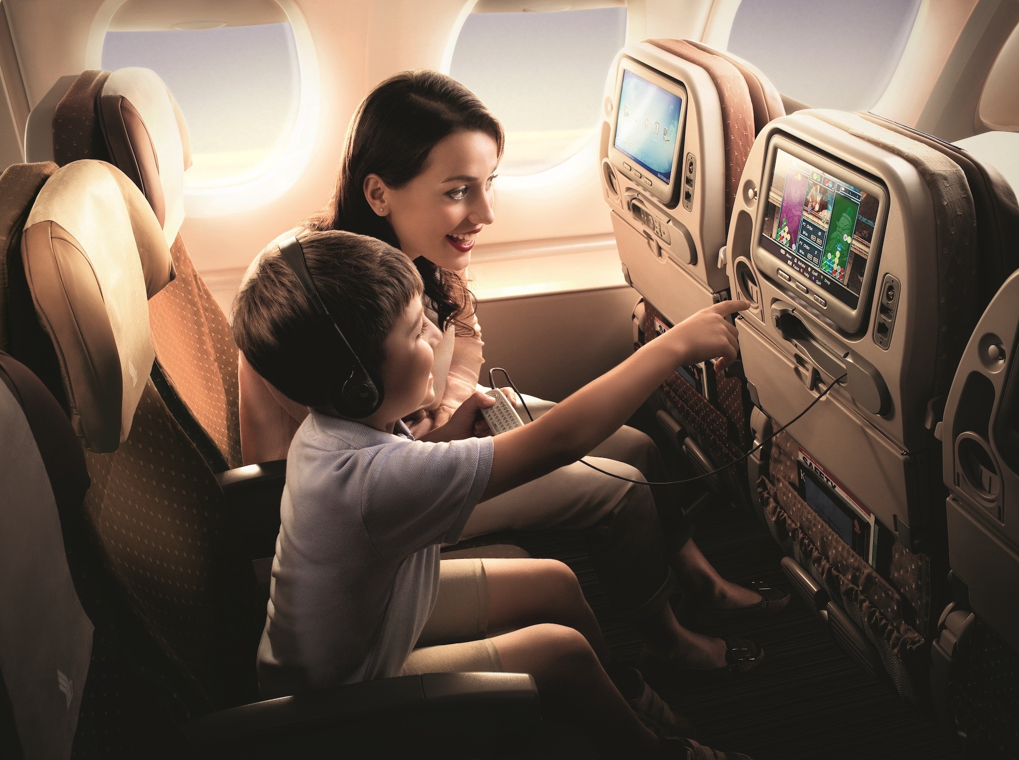 Singapore Airlines Unterhaltung in der Economy Class