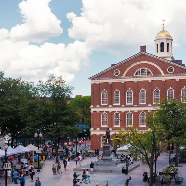 US New England Boston Faneuil hall