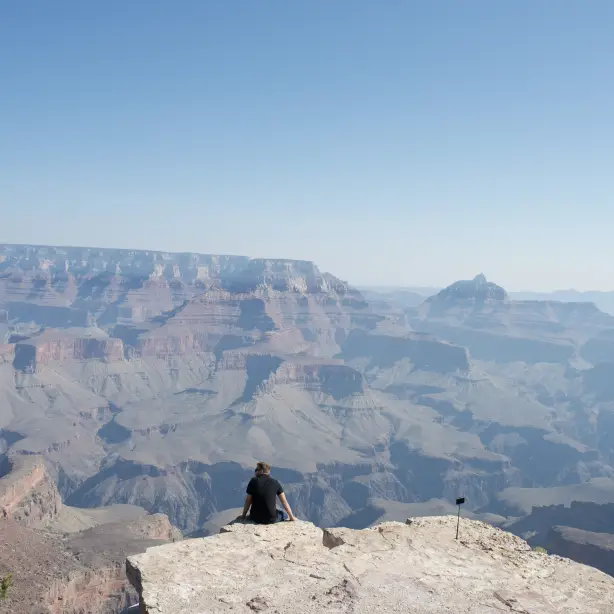 US Arizona Grand Canyon National Park cloudy view