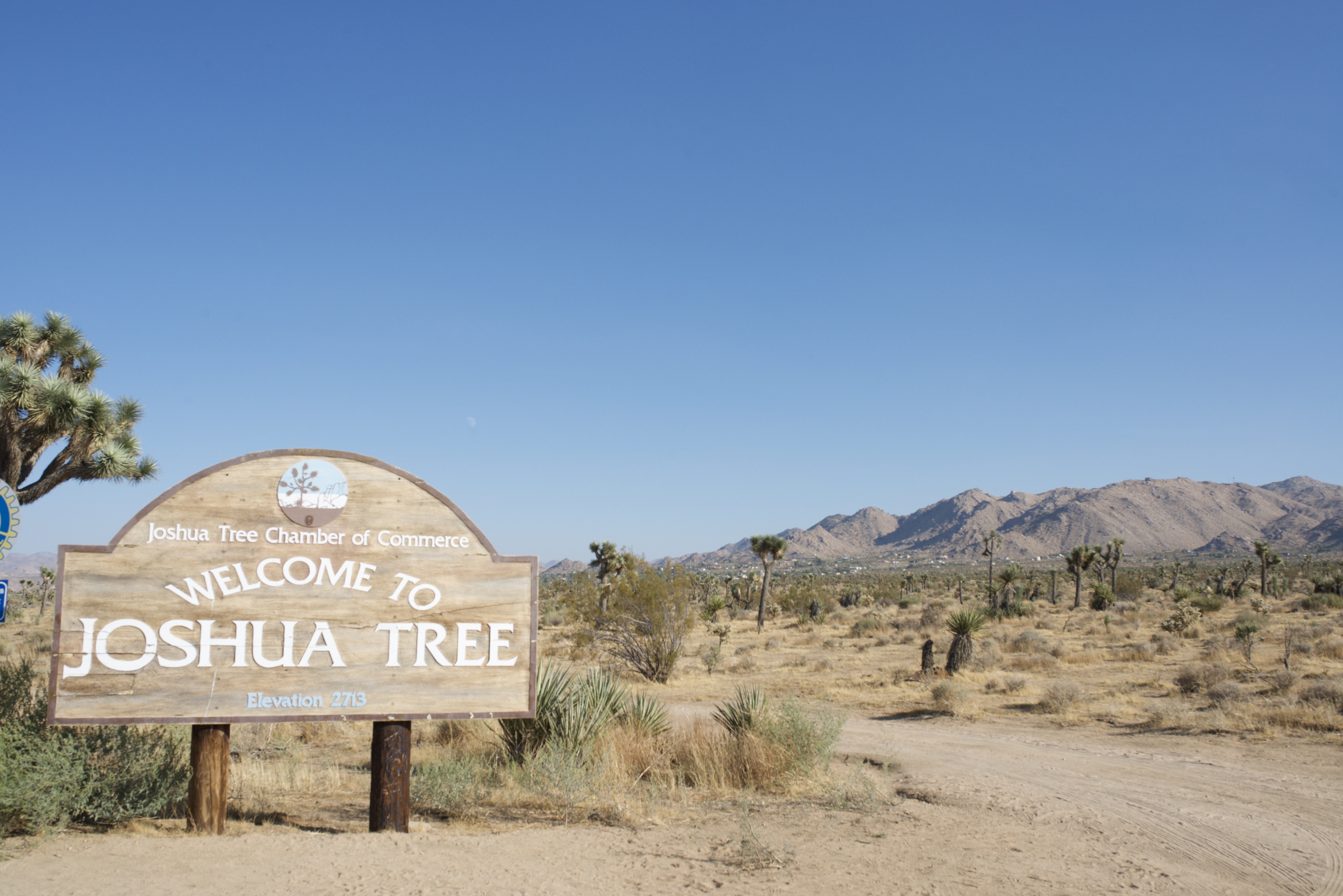 US California Joshua Tree NP entrance sign