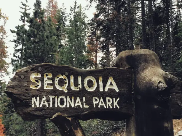 US California Sequoia Kings Canyon National Park entrance sign james lee unsplash