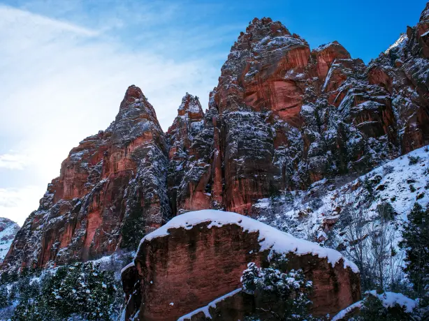 US California Zion national park winter donald giannatti unsplash
