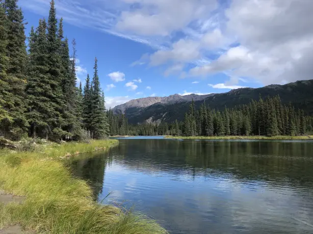 USA Alaska Denali National Park alpine lake