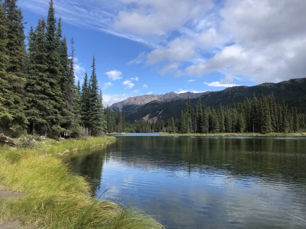 USA Alaska Denali National Park alpine lake