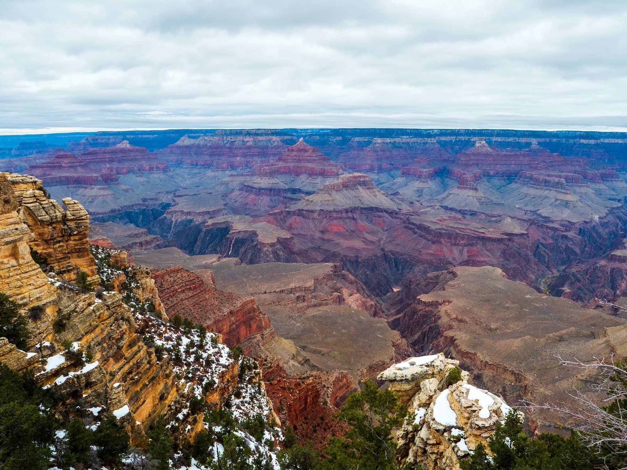 USA Arizona Grand Canyon winter snow