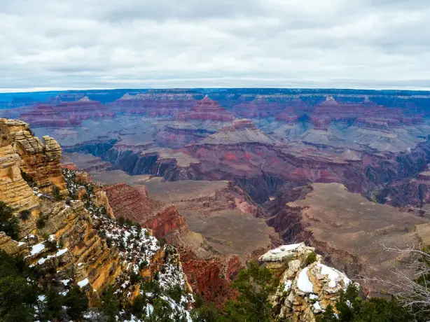 USA Arizona Grand Canyon winter snow