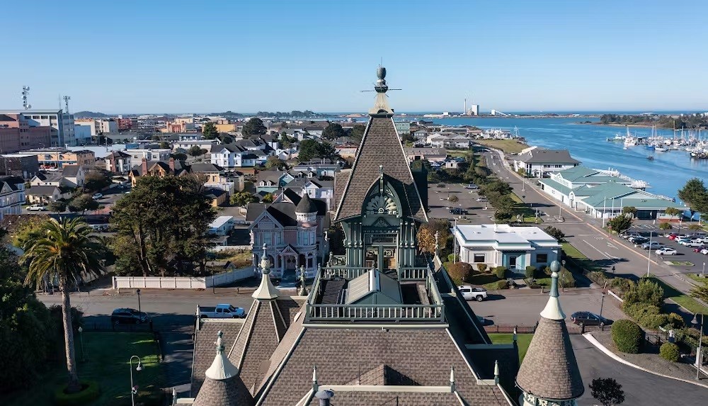 USA California Eureka aerial view
