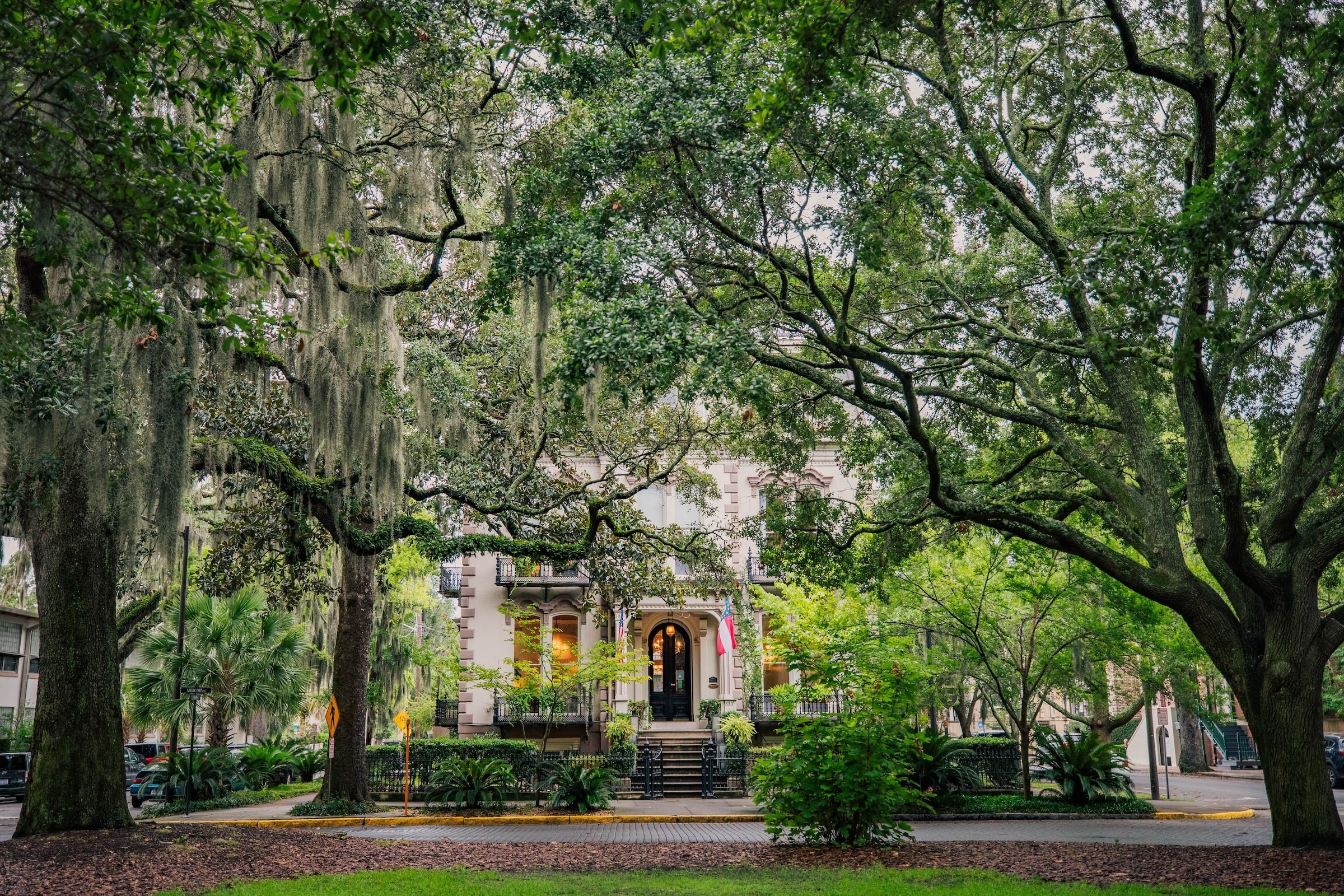 VS, Deep South, Georgia, Savannah, villa uit de vooroorlogse periode