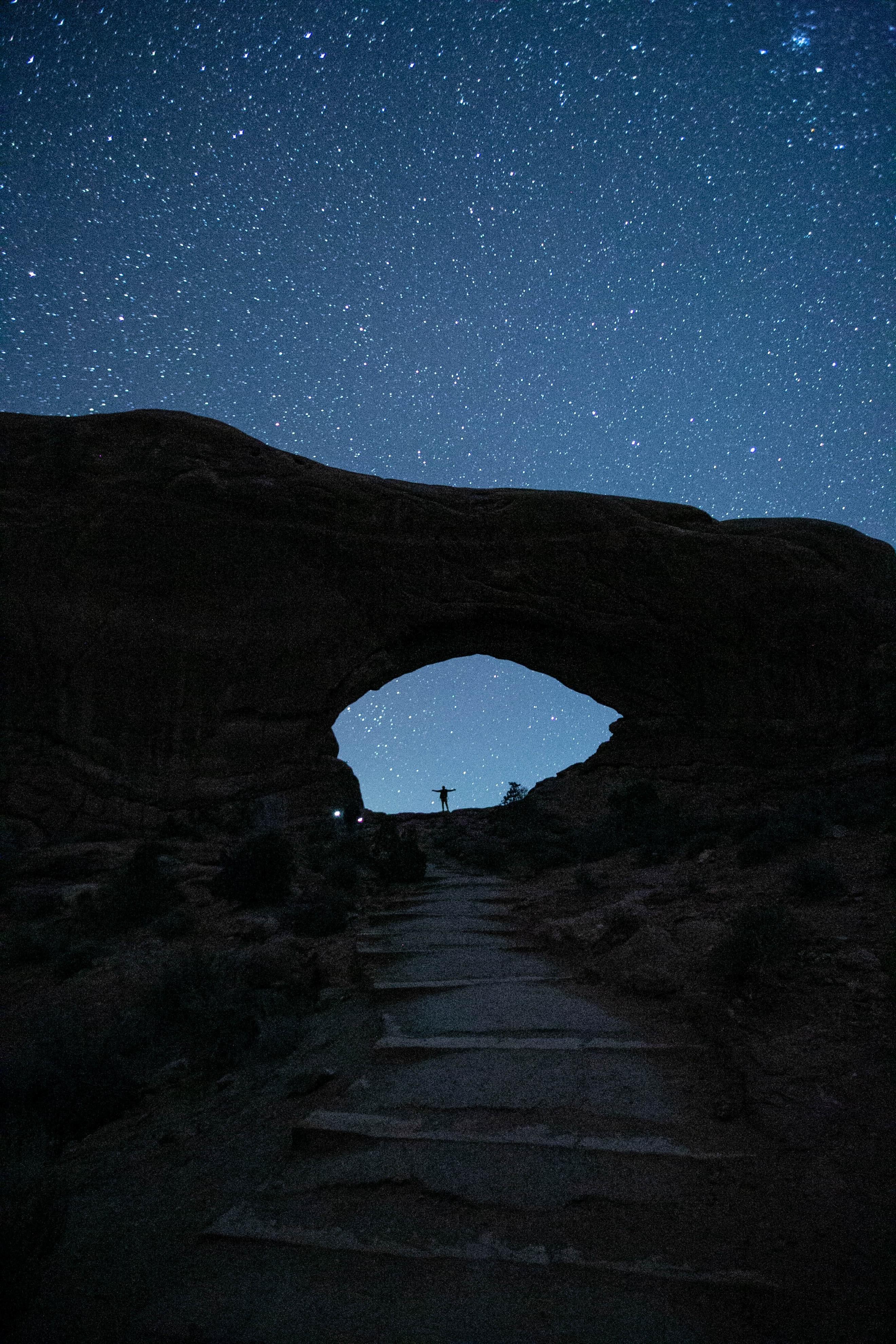 USA Utah Arches National Park night sky stars