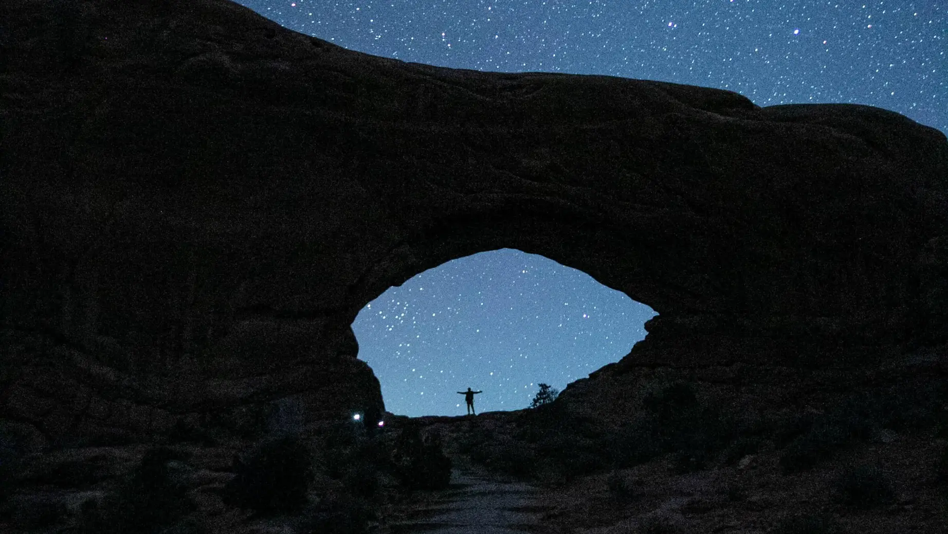 USA Utah Arches National Park night sky stars