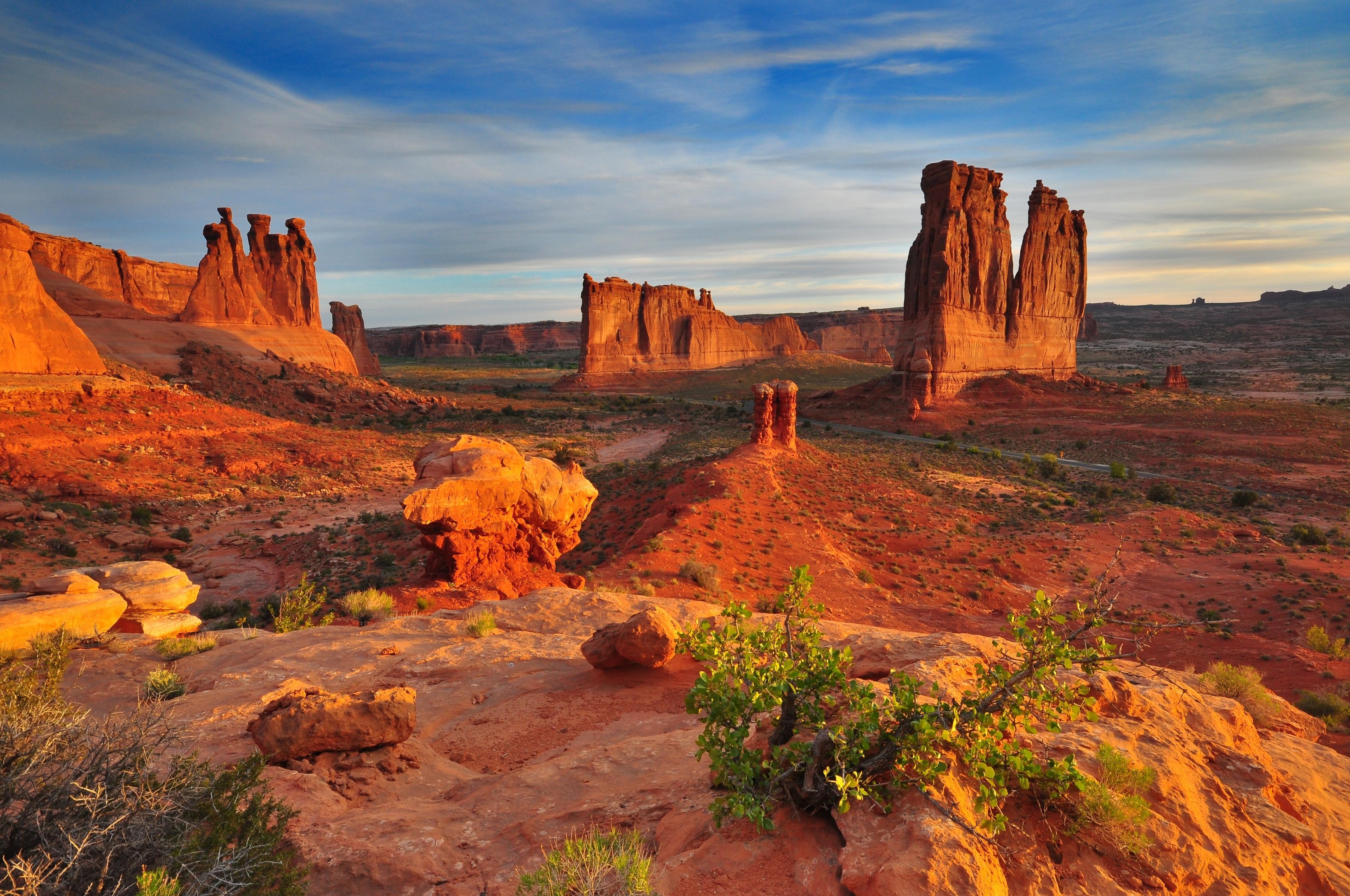 USA Utah Arches National Park at sunset