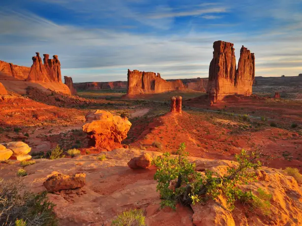 USA Utah Arches National Park at sunset