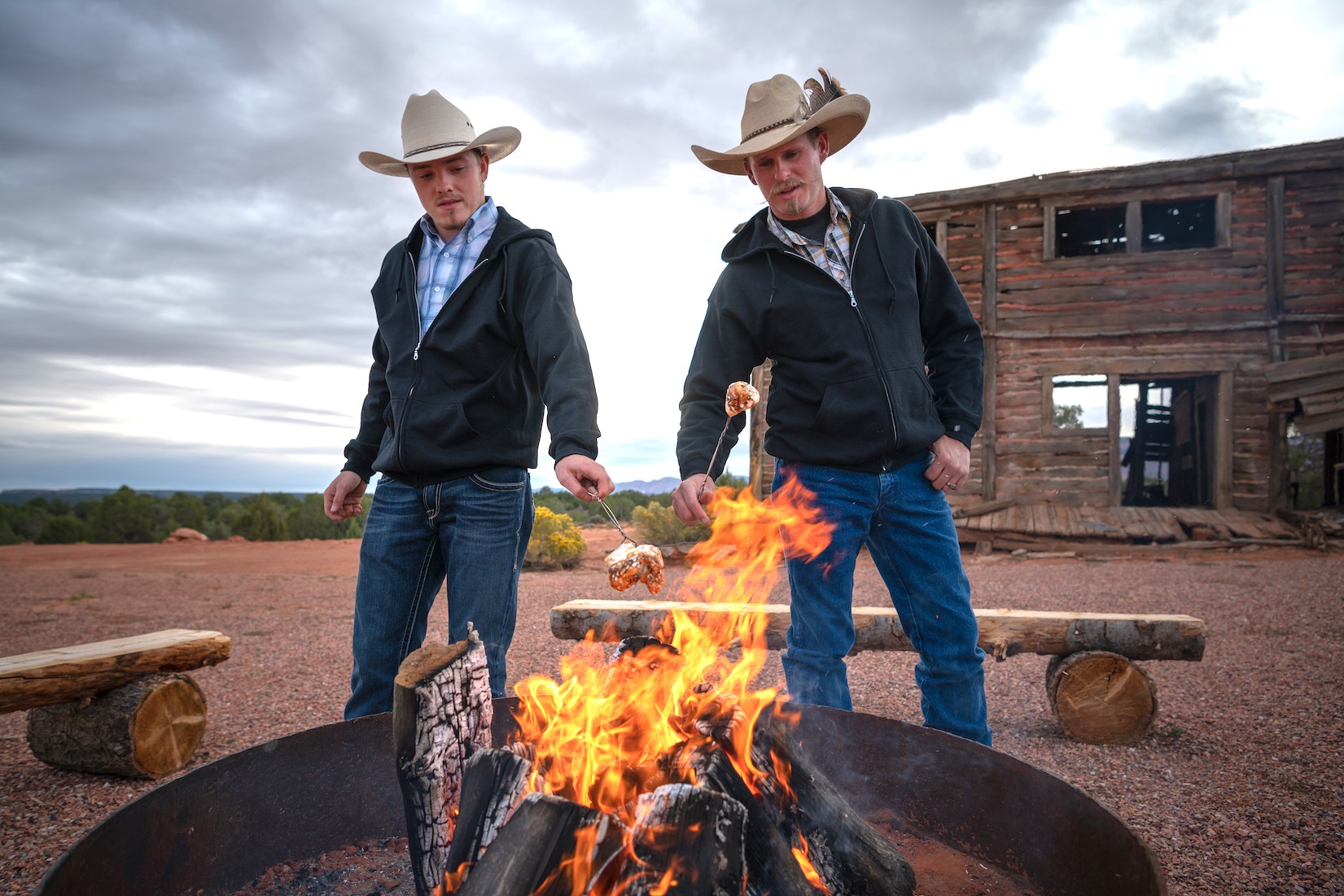 USA Utah Kanab Lagerfeuer