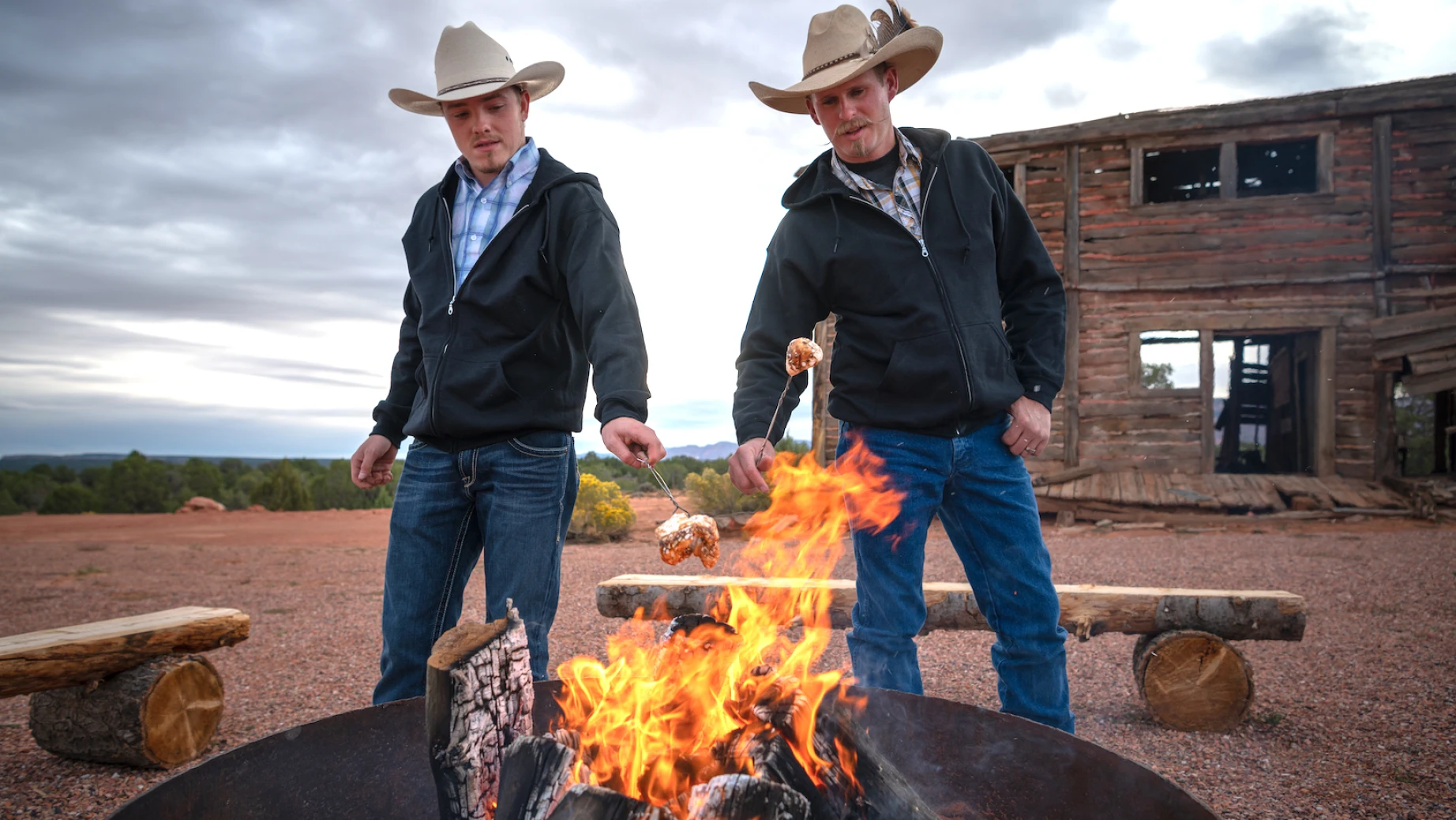 USA Utah Kanab Lagerfeuer
