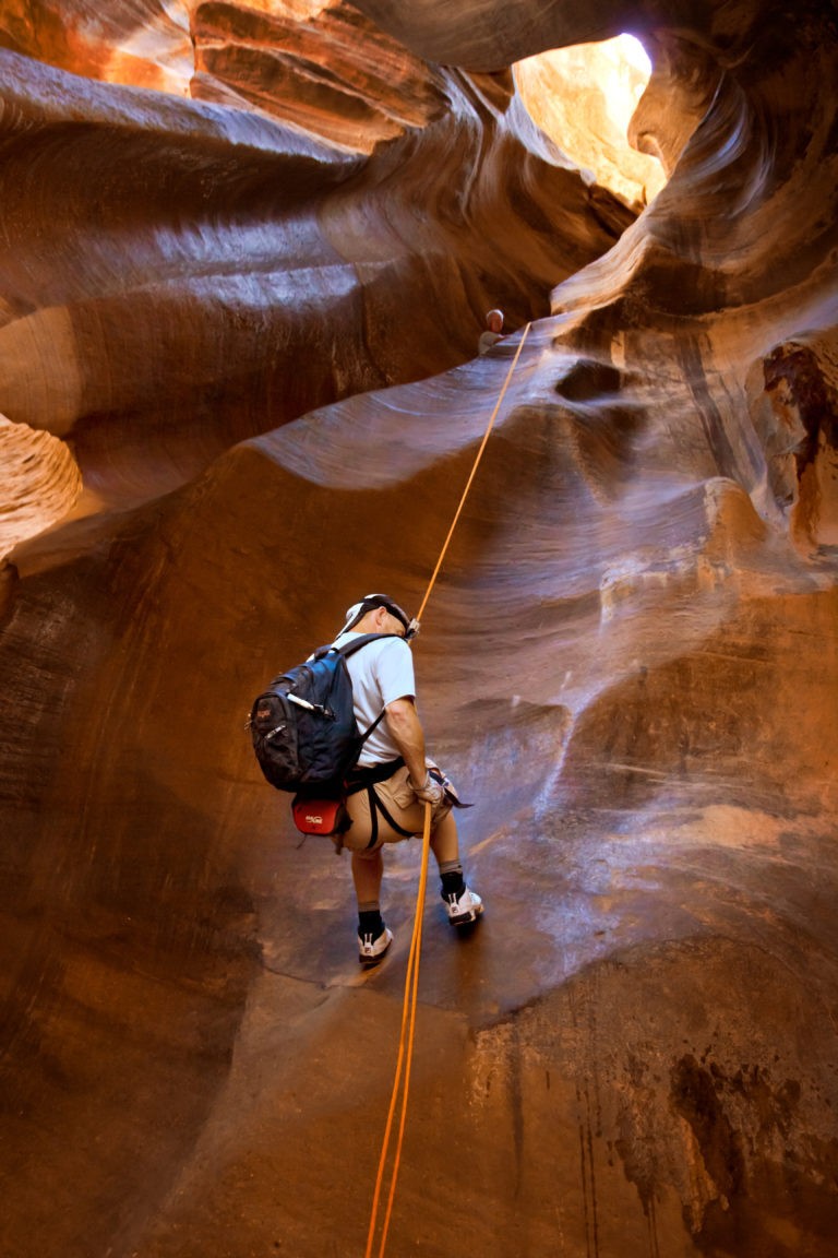 USA Utah Washington County Zion Abseilen