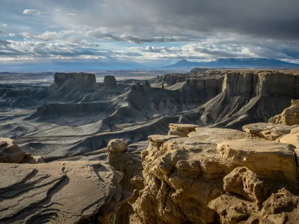 USA Utah Wayne county Moonscape Overlook
