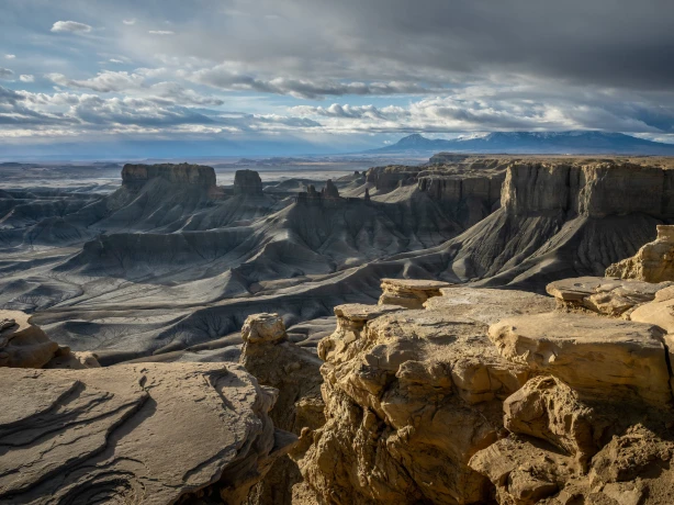 USA Utah Wayne county Moonscape Overlook