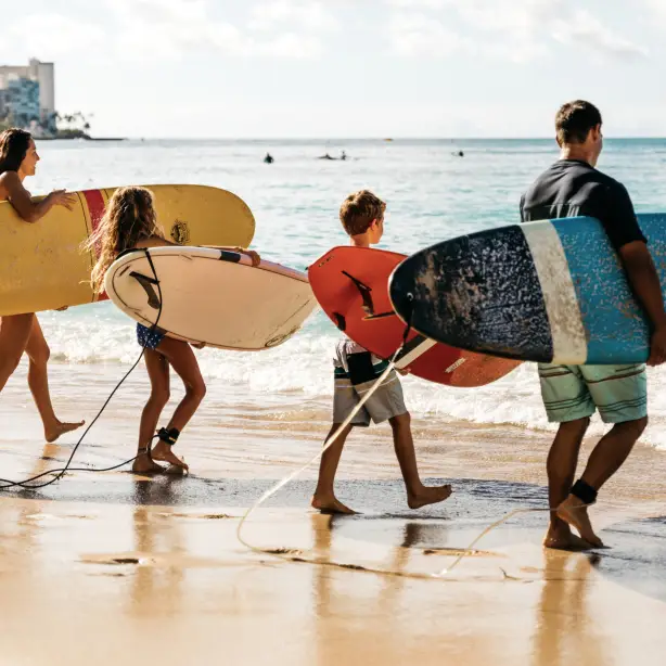 Usa hawaii surf family beach