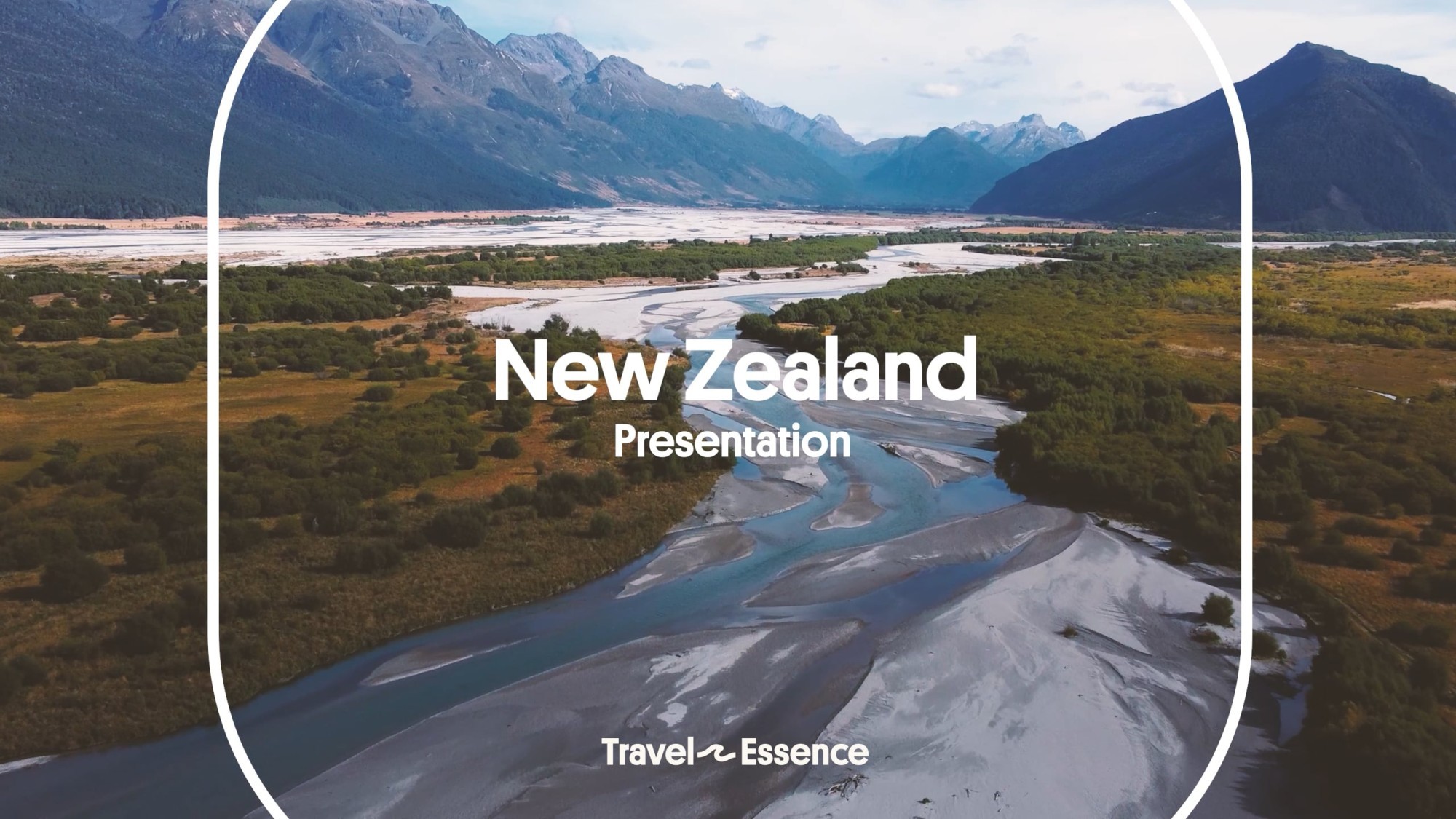 A still cover image of a video presentation of New Zealand