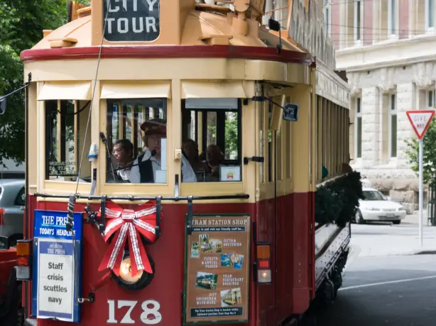 Newzealand south christchurch tram
