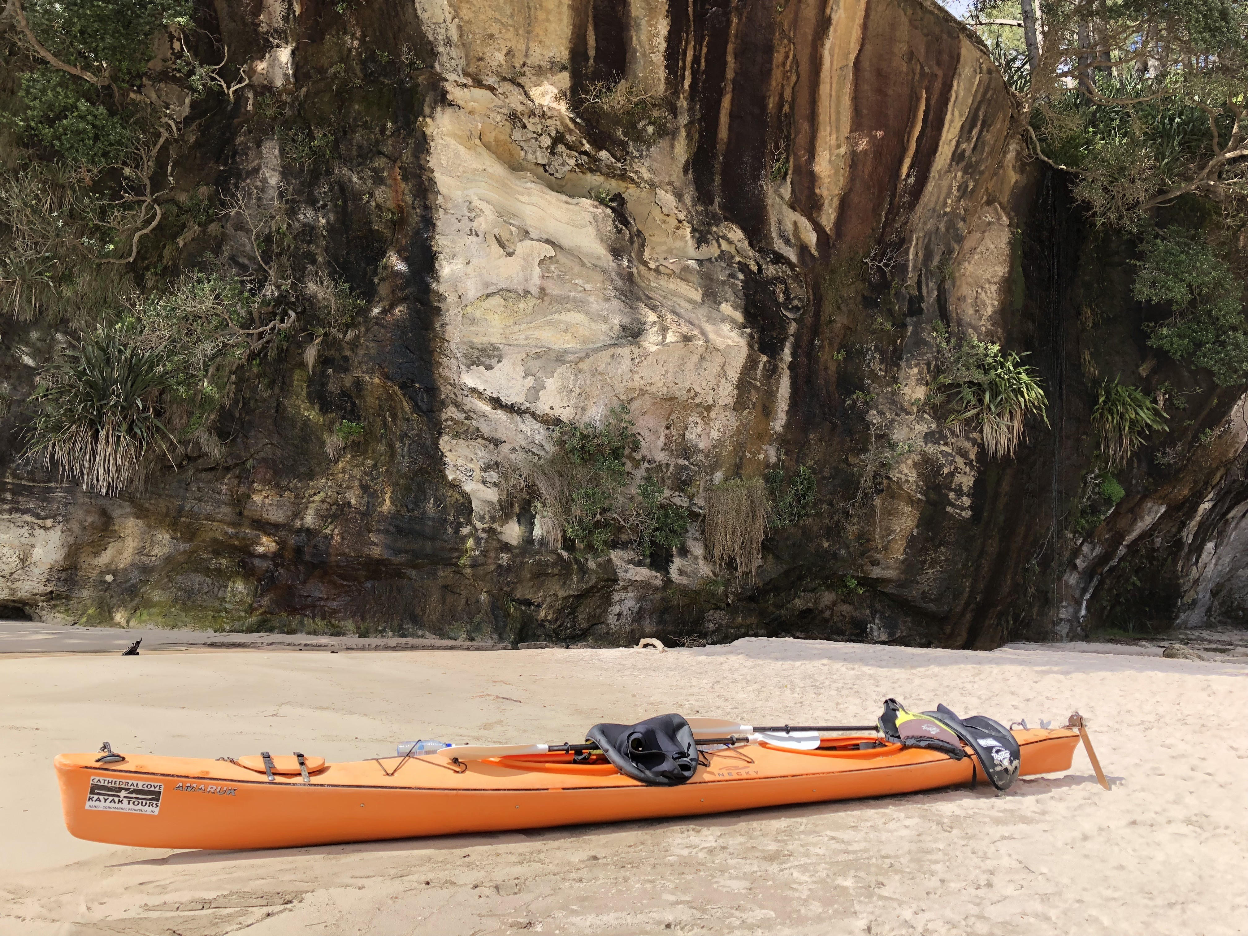 Neuseeland Nordinsel Coromandel Cathedral Cove Kayak