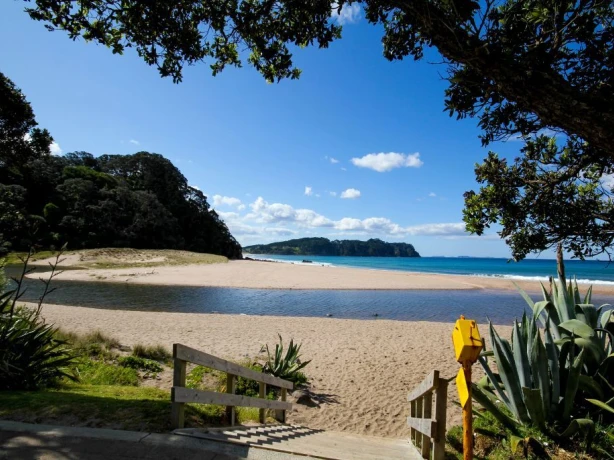Coromandel heetwaterstrand, Nieuw-Zeeland