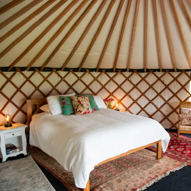 Eine Jurte als Glamping-Unterkunft in Neuseeland.