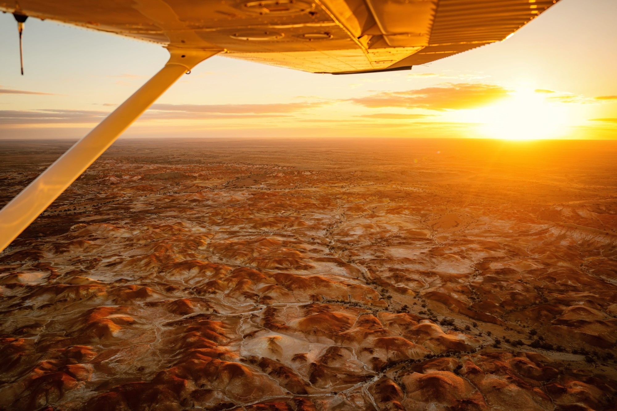 View from a plane at Coober Pedy Australia.