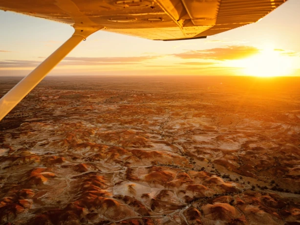View from a plane at Coober Pedy Australia.