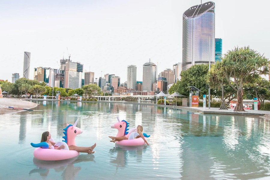 Australien brisbane streets beach