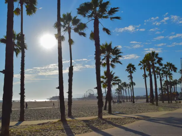 Strand von Santa Monica, USA