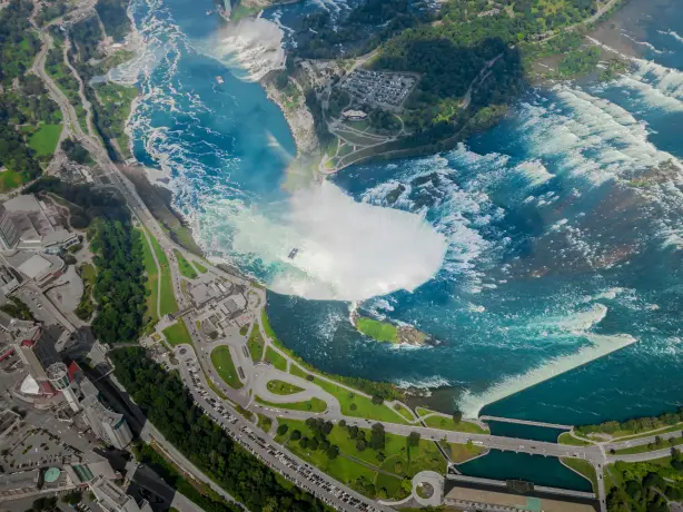 Aerial view of the Niagara Falls