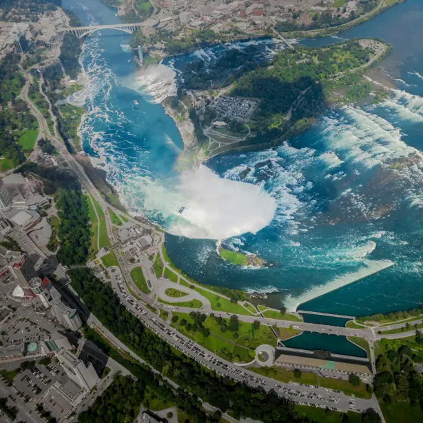 Aerial view of the Niagara Falls