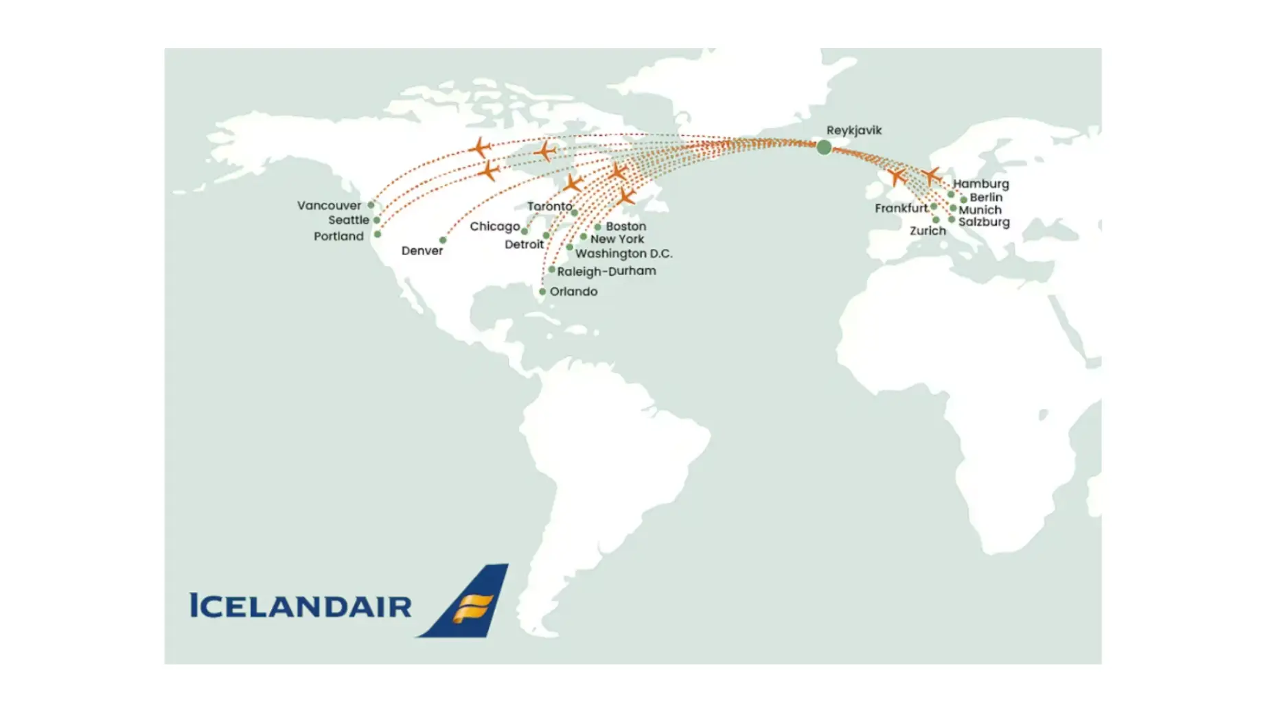 Iceland Air Karte