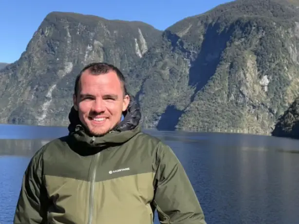 TravelEssence specialist Kieran on a boat trip in Doubtful Sound, New Zealand