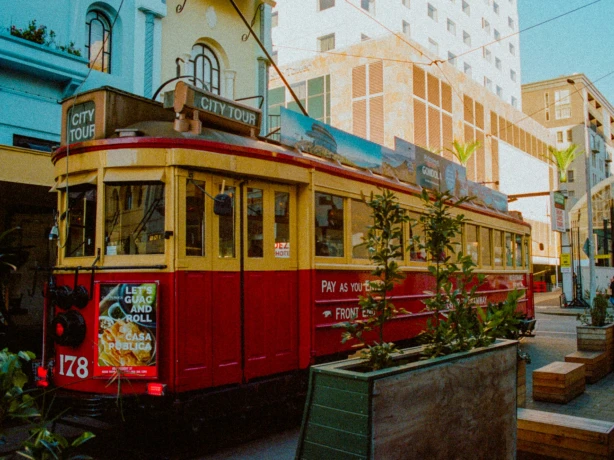 Tram in Christchurch New Zealand