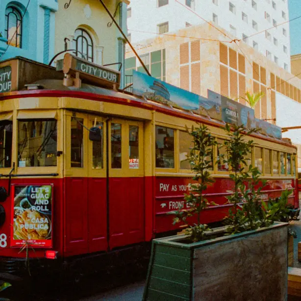 Tram in Christchurch Nieuw-Zeeland