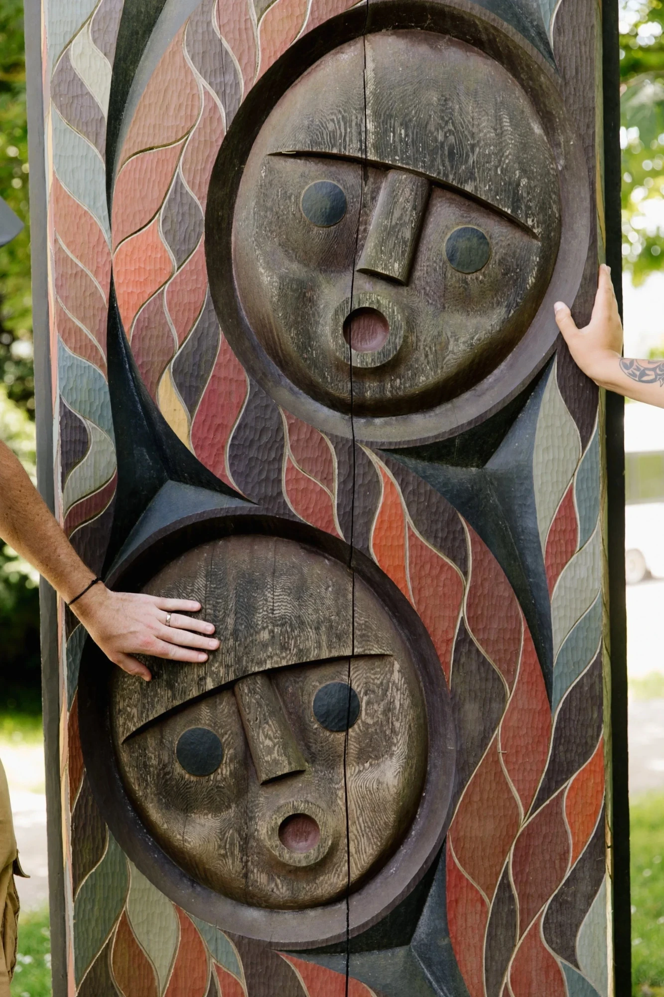 Indigenous wood carving