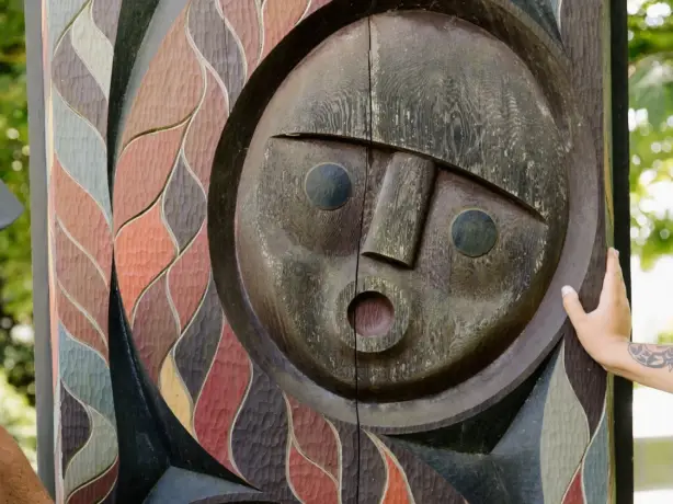 Indigenous wood carving