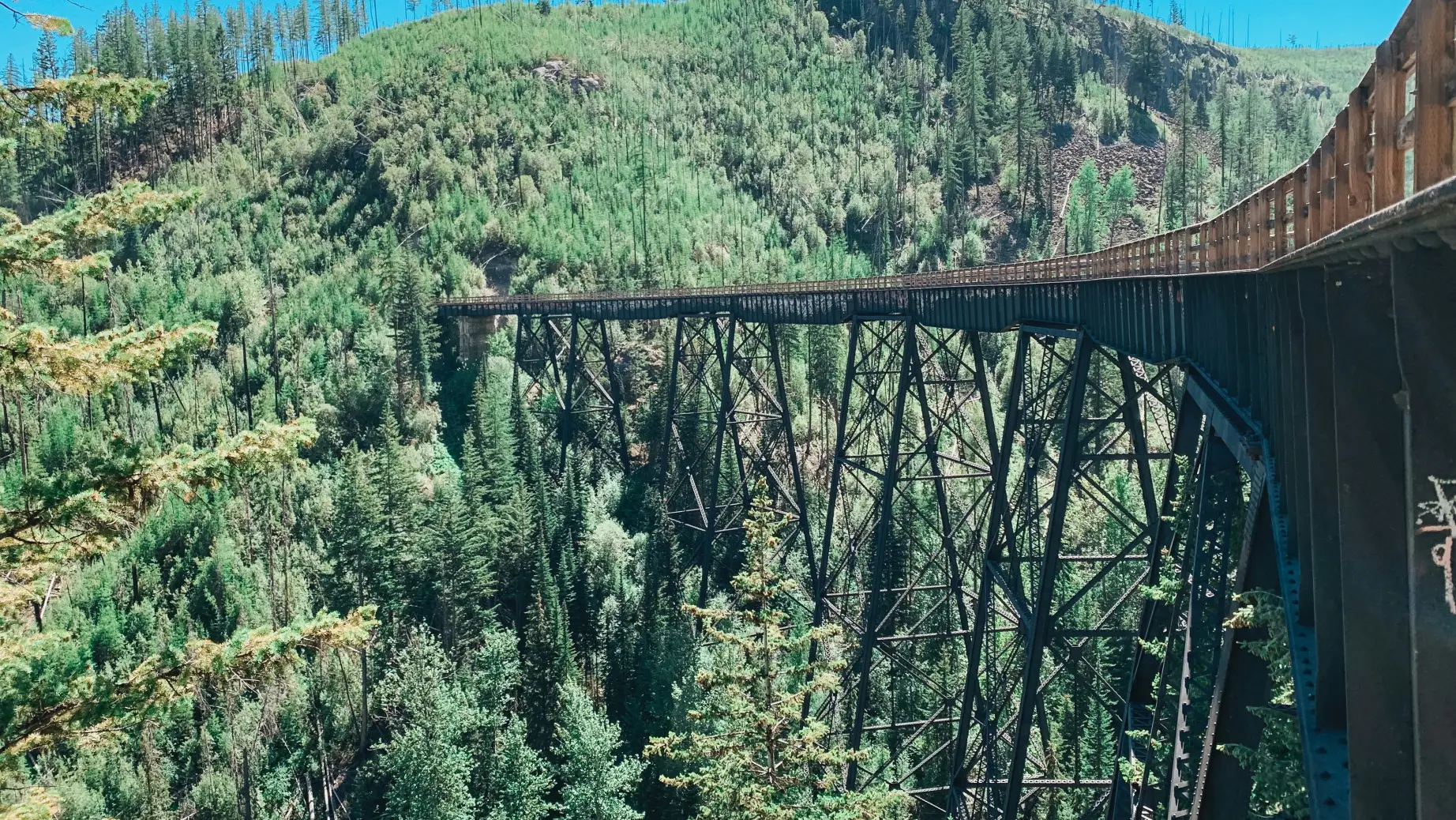 A rail bridge on the Kettle Valley Rail Trail in the Okanagan Valley, Canada